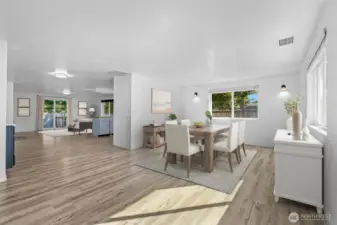 Light-filled dining or family room *Virtually Staged*