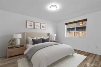 Primary Bedroom with en suite bathroom *Virtually Staged*