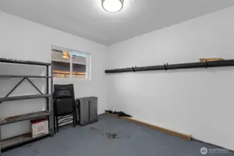 Additional storage room off of the rec room