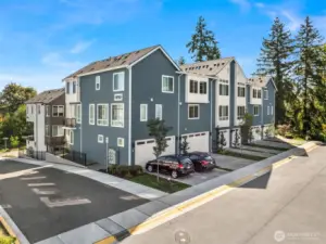 Beautiful community offers green belt, wide roads, not a typical townhome community!