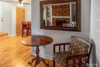 Living Room w Wood Burning Fireplace