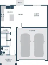 Image is a rendering. Photographs are for illustrative purposes only. Features, finishes, interior/exterior colors, landscaping and floorplan shown may vary from actual homes built.