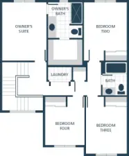 Image is a rendering. Photographs are for illustrative purposes only. Features, finishes, interior/exterior colors, landscaping and floorplan shown may vary from actual homes built.