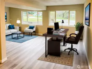 DOWNSTAIRS BONUS SET UP AS OFFICE