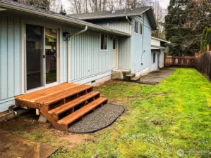 BACK OF HOME...SLIDER INTO DINING AREA