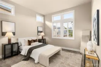 Spacious primary suite