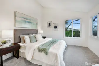 Vaulted ceilings and large windows fill this space with fantastic morning light.