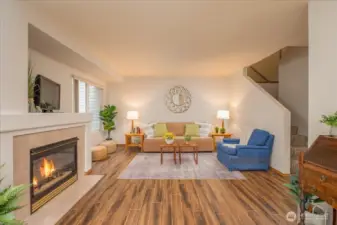 Open and warm living space.  So many options for design!