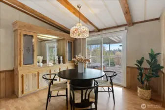Dining room right off of the kitchen