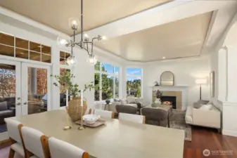 The main level rooms all flow effortlessly together.