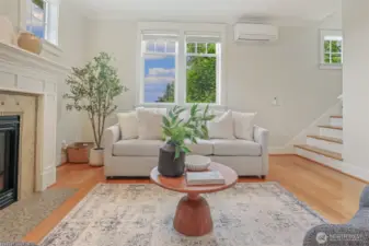 In floor hydronic gas heat plus mini splits for cooling.