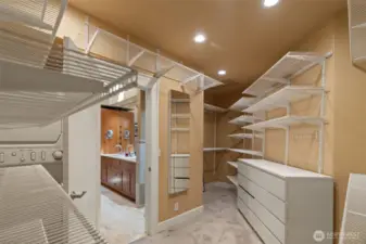 Primary Walk in Closet and Laundry