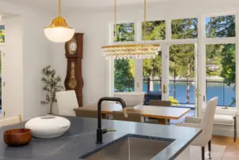 Your view from the kitchen sink and island!