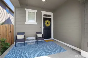 Inviting front porch.