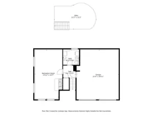 Lower floor plan. Note the extra large garage and that family room is huge! What would you use it for?