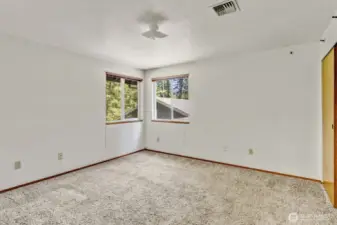 Spacious Primary bedroom.