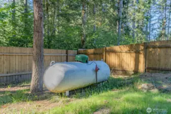 Owned propane tank is included in sale.