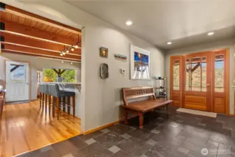 Spacious, private entryway will catch gear upon entry!