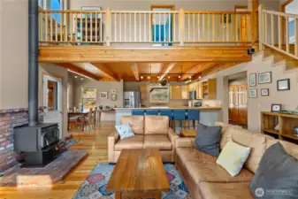 Kitchen, dining and great room with natural light and flow.
