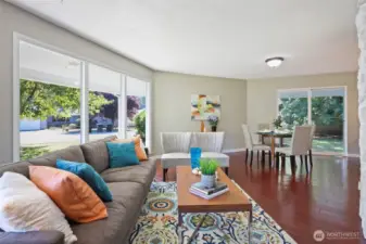 Living room opens to dining area. Great conversation areas.