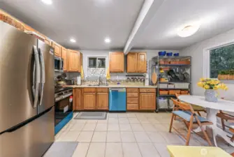 Charming kitchen with plenty of storage.