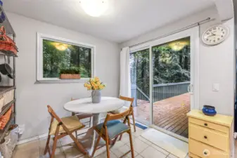 Perfect place for delicious meals or eat outside on the deck.