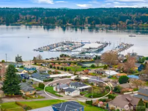 blocks to the Liberty Bay waterfront