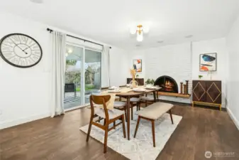 Spacious dining room