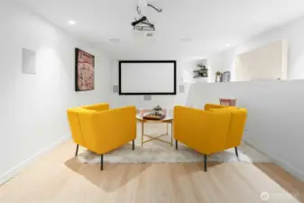 Basement Media Room incl. Home Theatre System