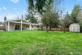 Spacious and flat yard