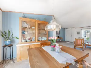 Dining room opening to outdoor living on Trex deck