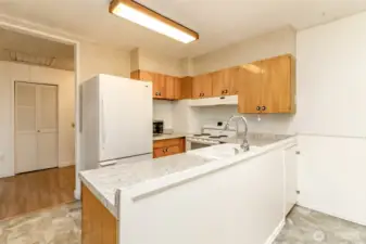 Dining area offers a convenient and inviting space, easy for entertaining.