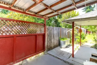 Step out on the patio and enjoy a private garden space, perfect for relaxing or planting.