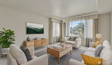 Formal living space or use it as your TV room. Perfect for entertaining or a cozy night in