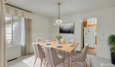 Formal dining room just steps from the kitchen and entryway