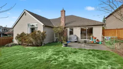 Large back patio area, perfect for gardening or a BBQ. **Image is Digitally Enhanced**