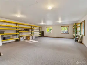 Very large storage room upstairs in the workshop.  Perfect for business inventory, holiday decor, or business office.