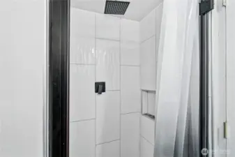 Modern tile shower brand new!