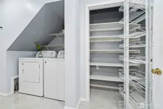 Laundry space was made as well as a pantry was put in!