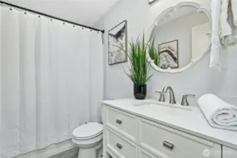 Upstairs Main bathroom completely remodeled!