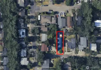 Home is on a quiet, private street