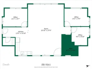 Garage studio/office floor plan