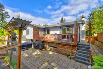 Large patio area is perfect for barbecues or just sitting and relaxing.
