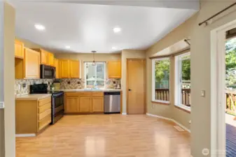 Kitchen with closet pantry