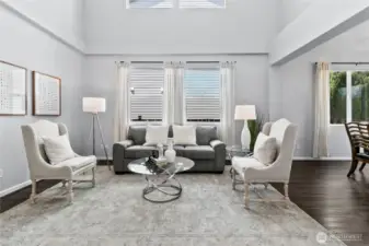 Vaulted with lots of natural light