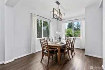 Dining Room w/ Upgraded Lighting Fixture