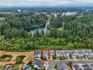 Minimal traffic in this 1/2 cul-de-sac location of neighborhood