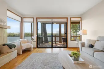 Living room and view