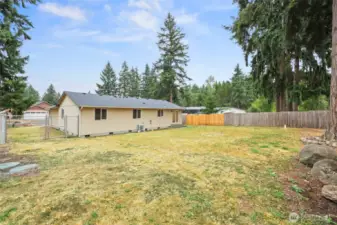 Fully fenced backyard ready for your finishing touches
