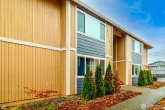 Low maintenance landscaping, Hardie plank siding on all window banks, fresh paint and newer roof keep your investment protected.